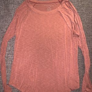 Rusty colored super soft long sleeve tee